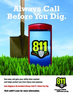 call 811 before you dig
